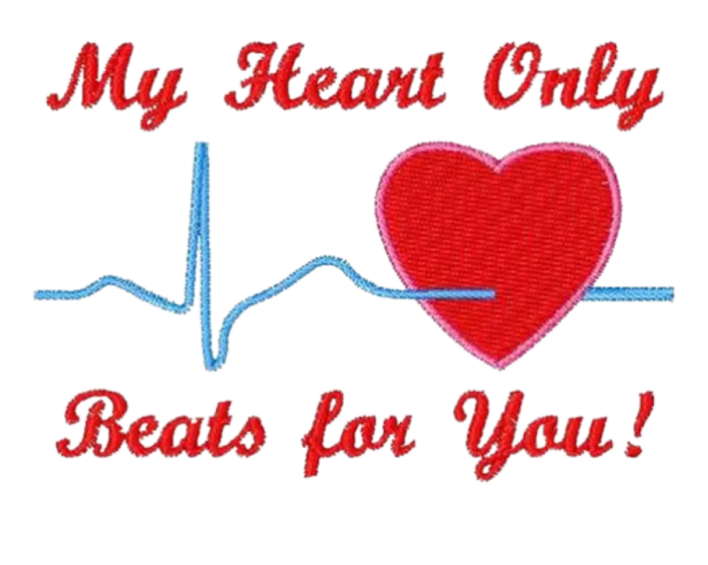 Унисекс бял суитчър "My heart only beats for you!"