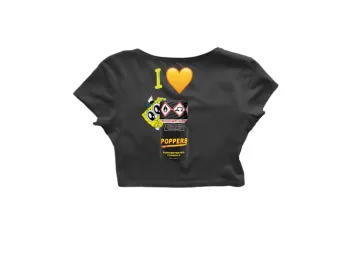 MadRavers CropTop I NO Poppers - Black