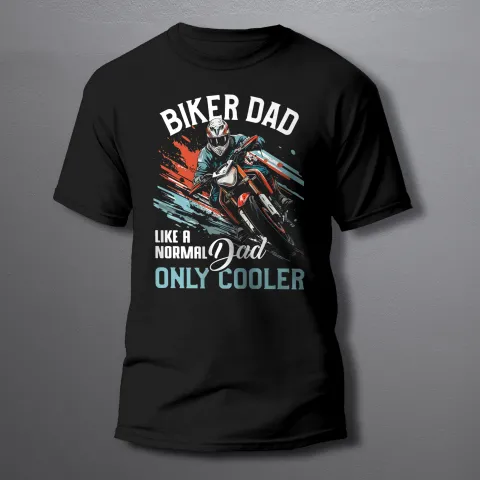 мъжка тениска Biker Dad black