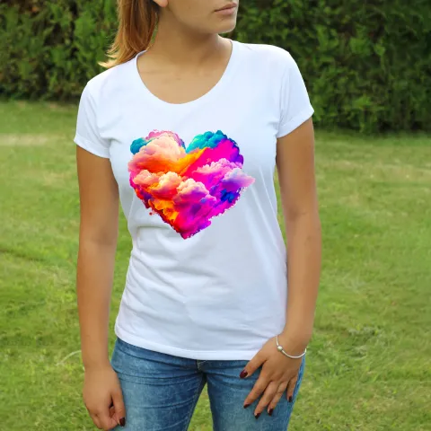 Дамска тениска принт ColorMe Heart