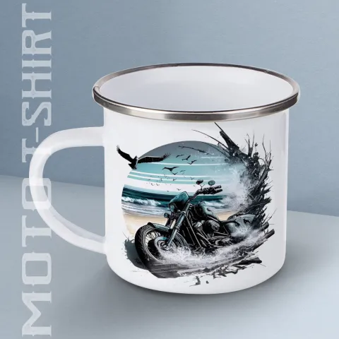 CUP Motorcycle and Sea