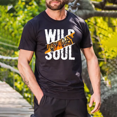 Мъжка тениска принт Wild Soul