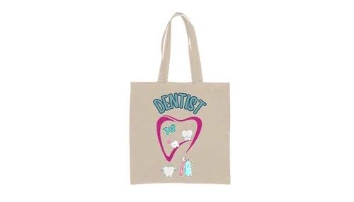 Памучна чанта Top Dentist бежава