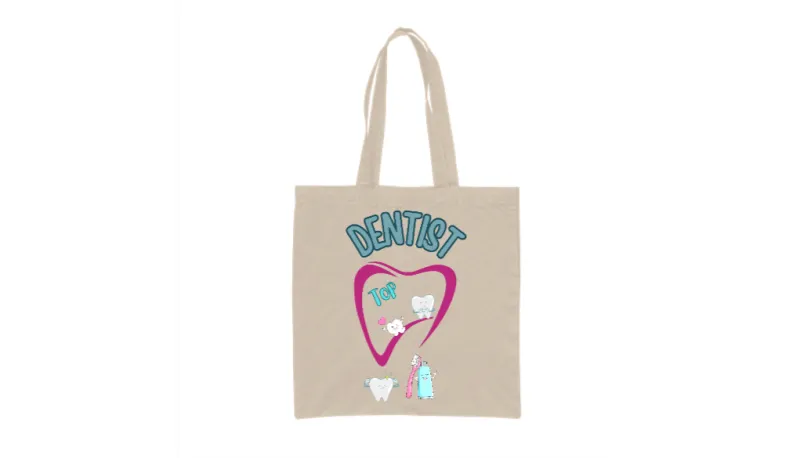 Памучна чанта Top Dentist бежава