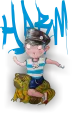 Blue pirat black hoodie
