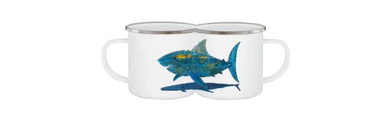 Delicate shark tin mug