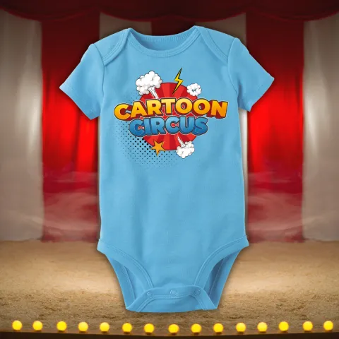 Бебешко боди Cartoon Circus в синьо