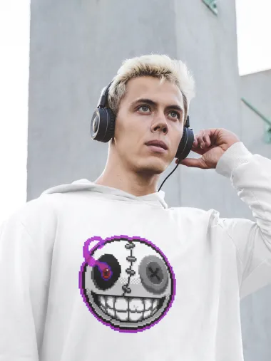 Бял Мъжки Суитчър VoodooHeadsTv