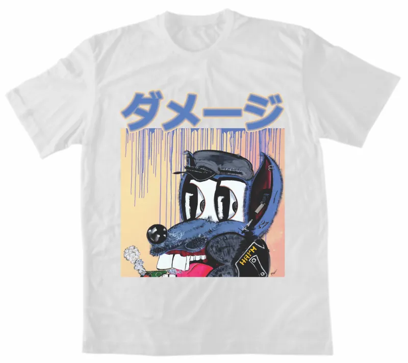 wolf casual white tee