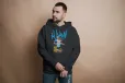 Blue pirat black hoodie