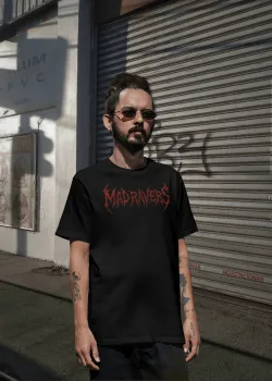 MadRavers Unisex Heavy Oversize Tee I Master’s Head - Black