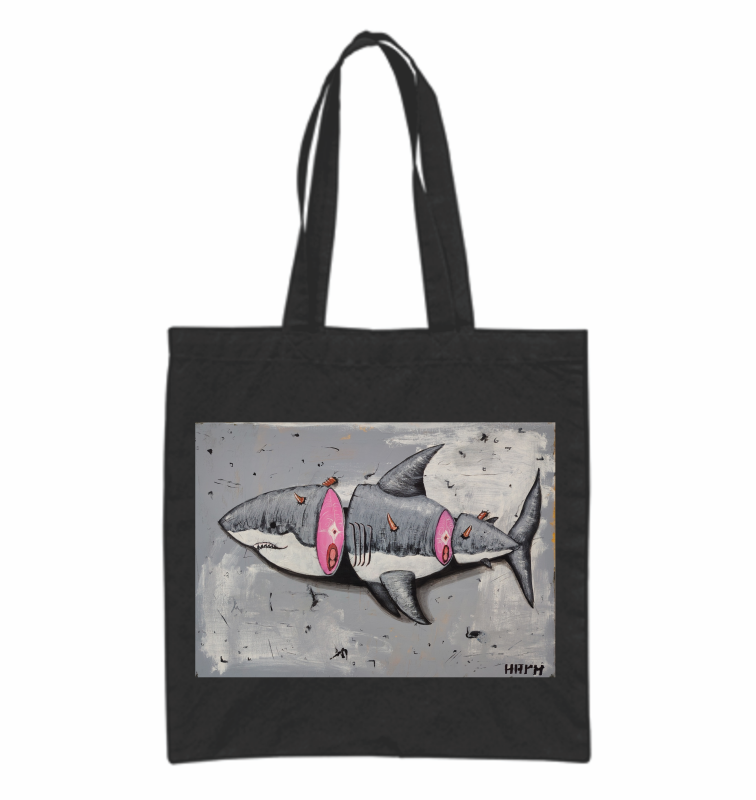 Sushi boy black tote bag