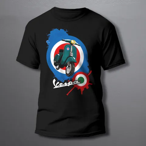 мъжка тениска VESPA Italy blue black