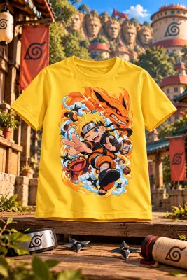 Жълта детска тениска Naruto