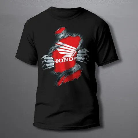 мъжка тениска HONDA torn RED
