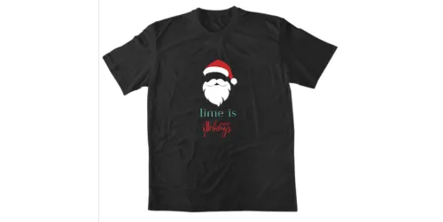 Мъжка тениска с принт Time is Happy Jolidays