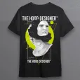Тениска Abstract face green