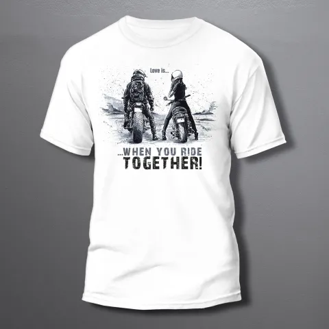 мъжка тениска Love is_When you ride together