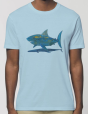 Delicate Shark tee sky blue