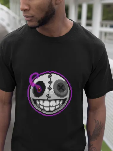Черна Мъжка Тениска VoodooHeadsTv