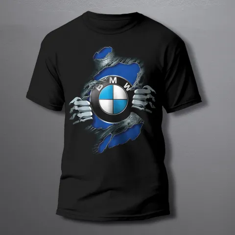 мъжка тениска BMW torn BLUE