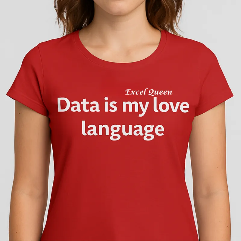 Дамска тениска - Data is my love language