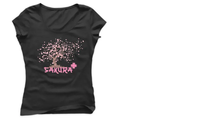 Тениска - Жени Sakura черна