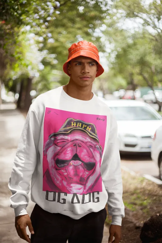 OG Dog white crewneck