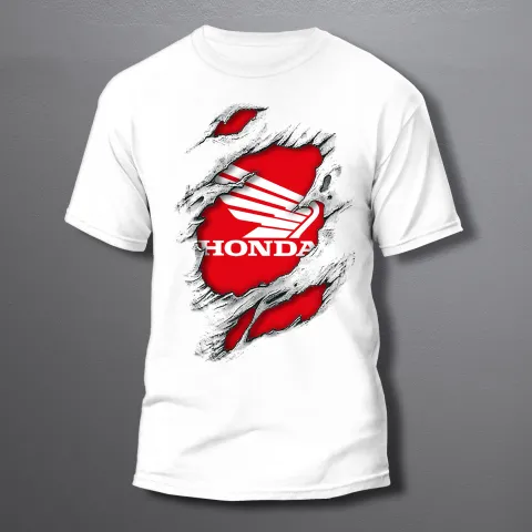Мото тениска Honda Torn White за моторист