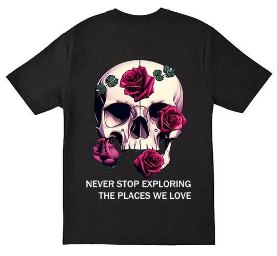 Тениска "Never stop exploring the places we love"