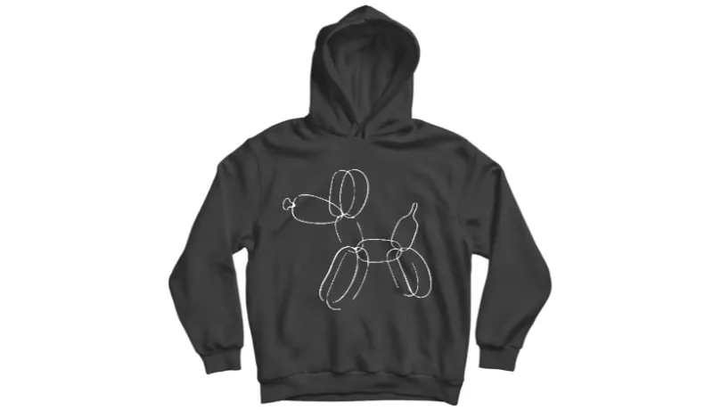 baloon dog black hoodie