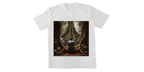 Мъжка тениска , Man in forest ...