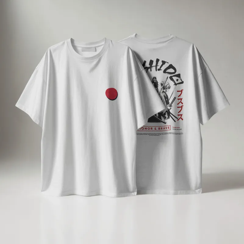 Мъжка тениска - "Bushido" - White