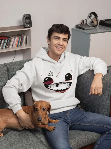 Бял Мъжки Суитчър Super Meatboy
