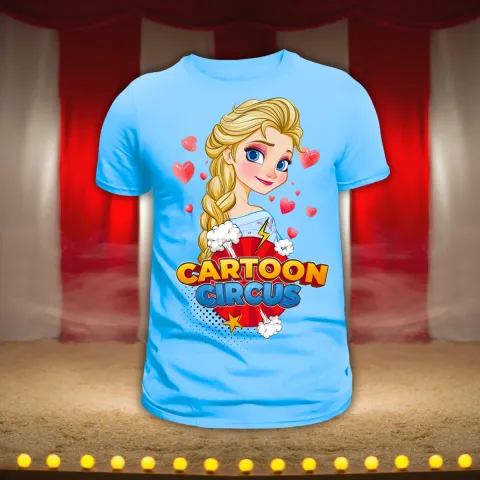 Детска тениска в небесно синьо