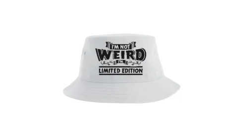 Шапка идиотка принт weird /бяла/