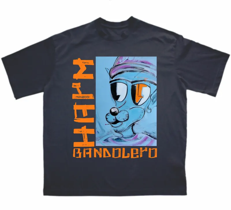 bandolero oversize black tee