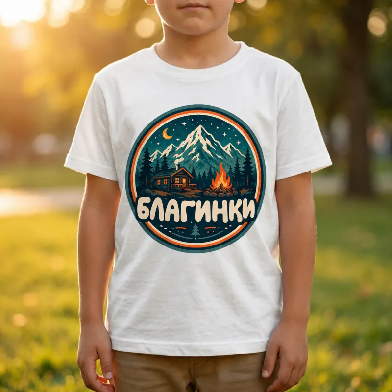 Детска тениска Благинки - Бяла