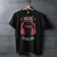 Дамска тениска "Music is What Feeling Sounds Like"