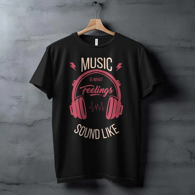 Дамска тениска "Music is What Feeling Sounds Like"