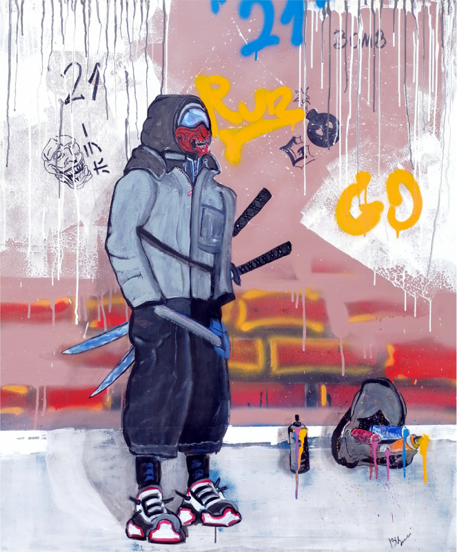 Urban ninja white tee