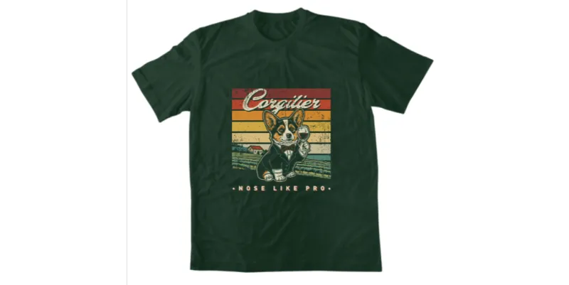Унисекс тениска Corgilier II Тъмно зелено