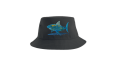 Delicate Shark black bucket hat