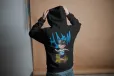 Blue Pirat black hoodie back