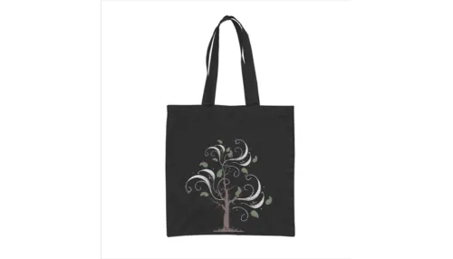 Памучна чанта Tree Черна