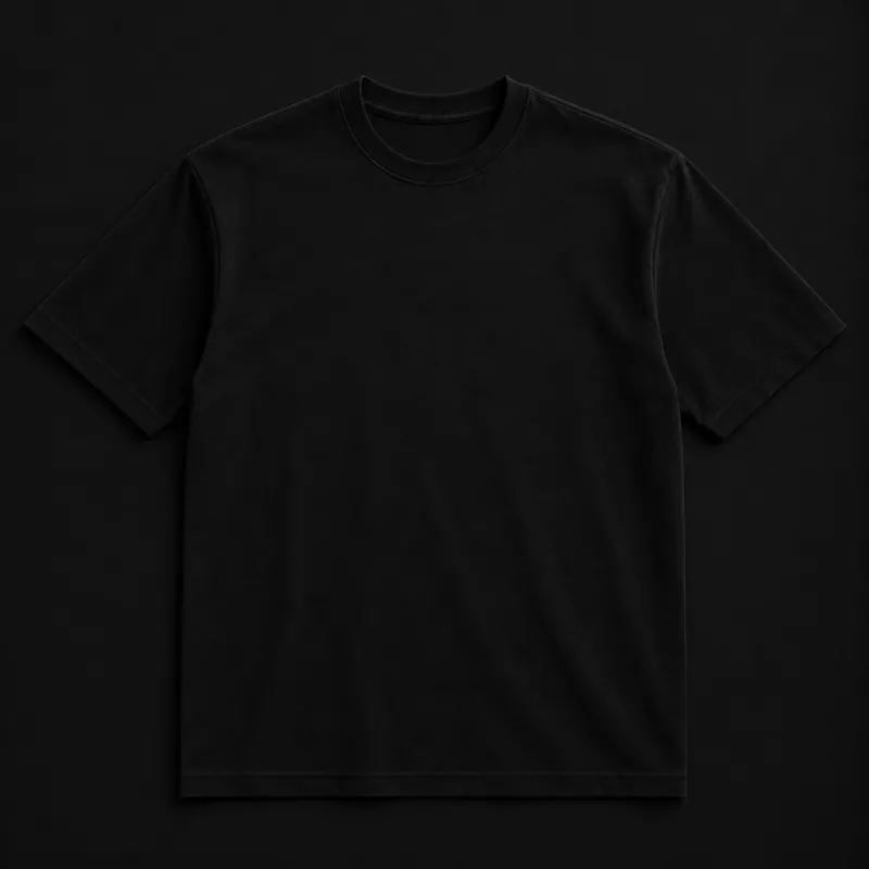 VOZDUKH «РАБОТИ ТИХО» — Тежка Oversize Тениска | Черна