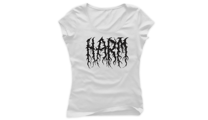 HARM metal logo girl tee