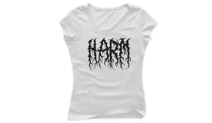 HARM metal logo girl tee