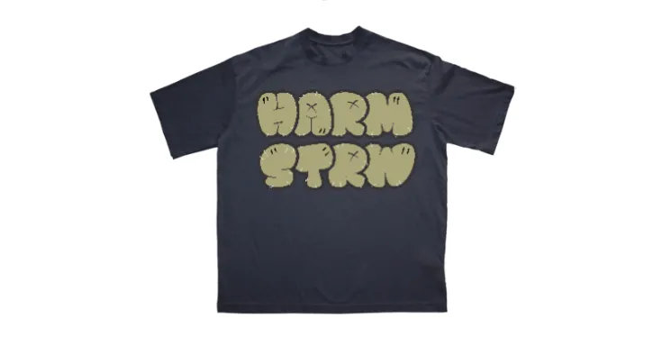 turtle logo black oversize tee
