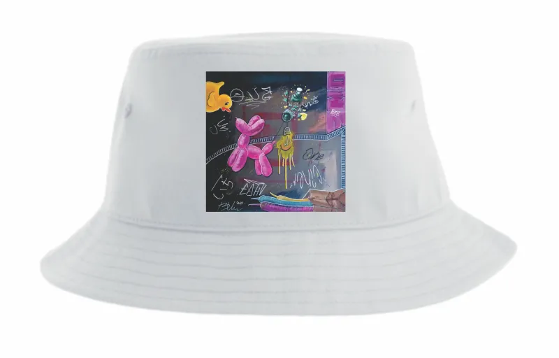uno white bucket hat